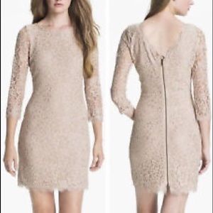 Diane Von Furstenberg nude bodycon minidress